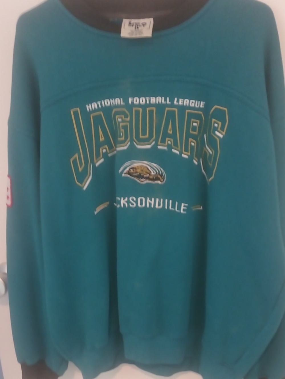 Jacksonville Jaguars Teal Crewneck Sweatshirt - NFL Team Logo